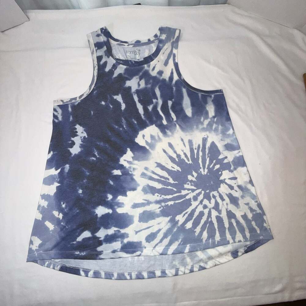 Terra & Sky Blue Tie-Dye Tank Top Sleeveless Shirt Size 0X 14W